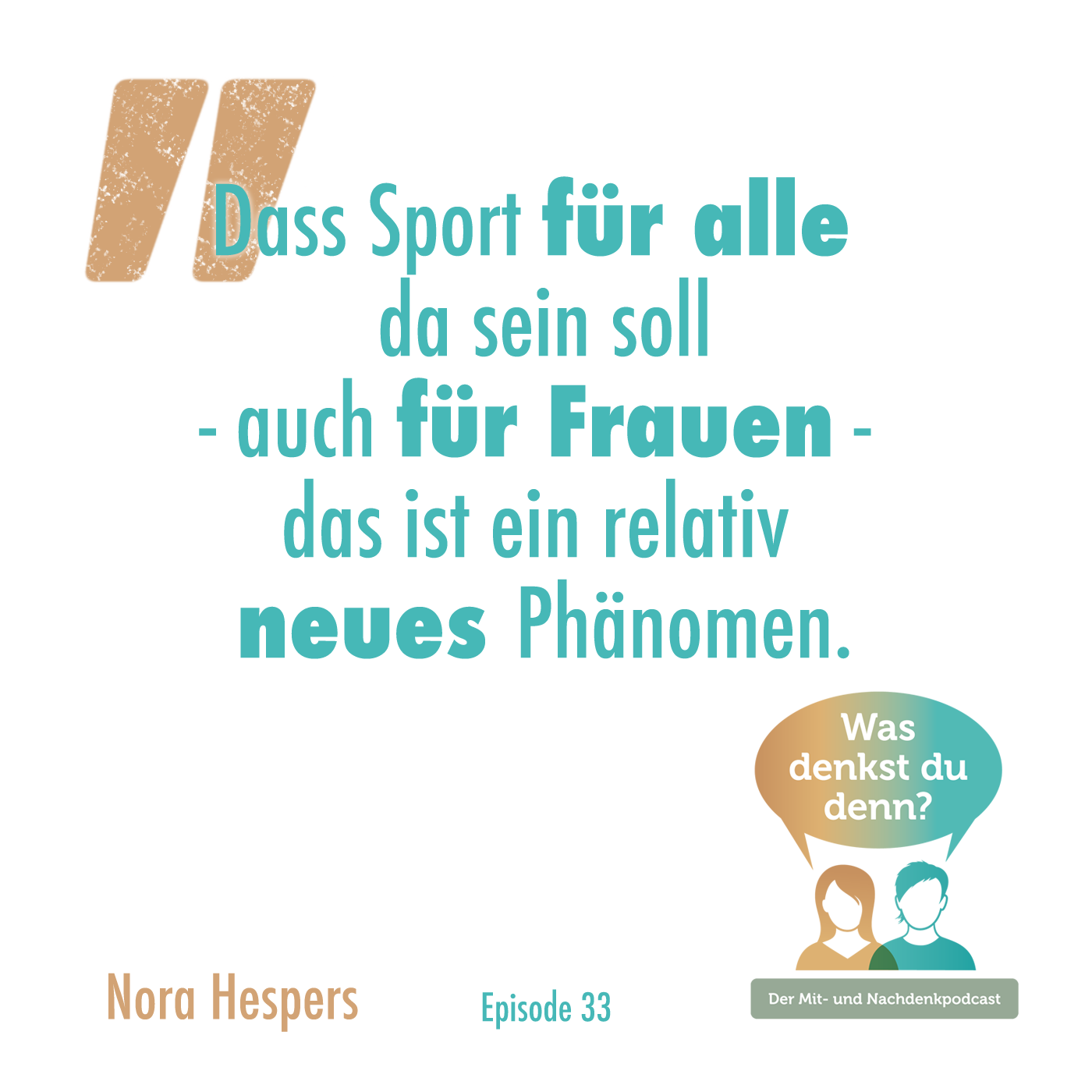 Dass Sport für alle da sein soll - auch für Zitat Nora Hespers: "Frauen - das ist ein relativ neues Phänomen."